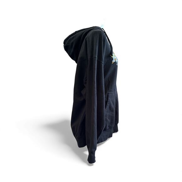 Just Hustle Unisex Pullover Hoodie Sweatshirt Black Size XL - Picture 4 of 7